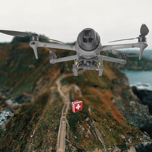 جهاز إسقاط الحمولة من Hanatora لطائرة DJI Mavic 4 Pro بدون طيار، قطارة Airdrop للتسليم، ملحقات مجموعة طُعم الصيد in Kuwait