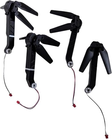 B Baosity RC Drone Motor Arm Set Repair Parts Professional Accessories Lightweight with Propellers Axis Arms for E88 E99 Drone Replaces, 82.5mm, Black in Kuwait