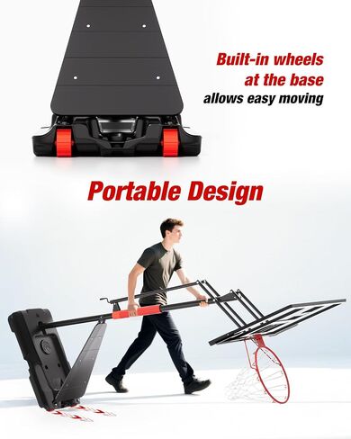 Basketball Hoop Outdoor 10 FT Height Adjustable, Portable Basketball Goals Systems with 45" Backboard for Youth Adults Kids - Backyard, Driveway, Indoor Play in Saudi Arabia