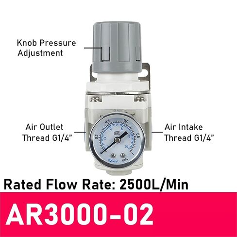 AR4000-04 AR5000-10 AR2000-02 BR2000/3000/4000 هوائي منظم ضغط الهواء صمام تنفيس 11 قطعة (AR3000-02) in Kuwait