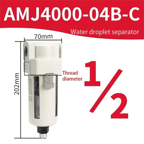 1PCS Type Vacuum Water Droplet Separator Vacuum Pipeline Filter Negative Pressure Filter Element AMJ AMJ3000-03B AMJ4000-04B-C | AMJ4000-04B-C in Kuwait