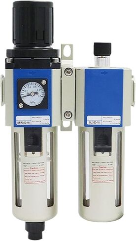 G Series FRL Unit Air Filter Pressure Regulator Lubricator GFC/GFR/GF/GR/GL200/300/400 1/4 3/8 Semi-auto Drain Built in Gauge(FRL GFC,600-20) in Kuwait