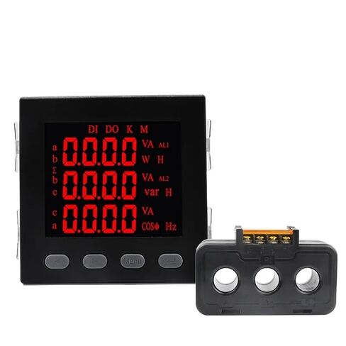 1 قطعة LED ثلاث مراحل متعددة الوظائف عداد الكهرباء مع RS485 AC220V 3P4W V A W كيلووات ساعة COS هرتز VAR عداد الطاقة مع 3 مراحل CT (عداد مع 200A CT) in Kuwait
