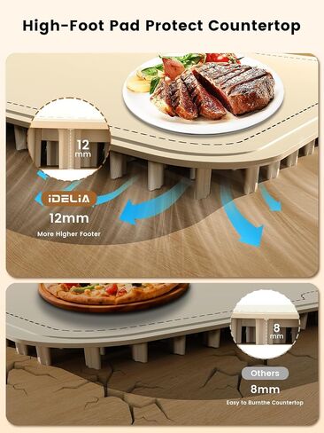 Food Warming Mat Electric Heating - Portable Silicone Warming Tray with 7 Temperature Settings and 8 Hours Timer for Party Buffet Home Travel Kitchen (31.5"x15",Beige) in Kuwait
