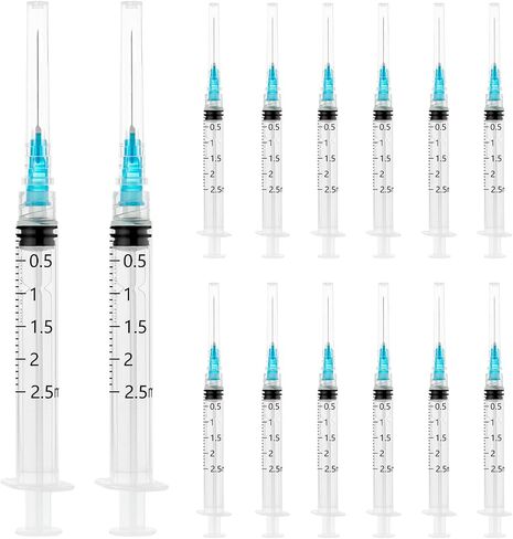 20 عبوة من أدوات قفل Luer للاستعمال مرة واحدة سعة 2.5 مل/سم مكعب، و25 مستلزمات معملية مقاس 1.0 بوصة، معبأة بشكل فردي in Kuwait