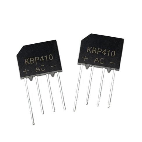 50/100/200/500/1000 قطعة KBP410 مقوم الجسر KBP410G مسطح 4A/1000V DIP-4 كومة in Kuwait