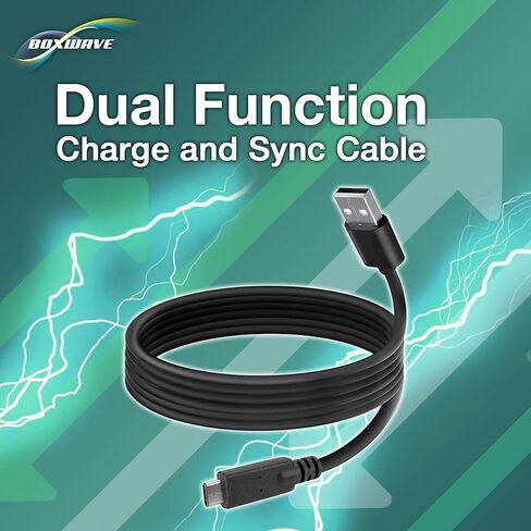 كابل BoxWave متوافق مع Roland SP-404 MKII - DirectSync - USB 3.0 A إلى USB 3.1 Type C، كابل شحن ومزامنة USB C - 6 أقدام - أسود in Kuwait