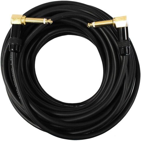 Audio2000'S C27050P1 50-Feet Gold-Plated 1/4-Inch TS Right Angle to Gold-Plated 1/4-Inch TS Right Angle Instrument/Audio/Stage/Patch/Recording Cable (One 50-Feet Cable) in Kuwait