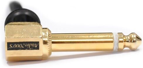 Audio2000'S C27050P1 50-Feet Gold-Plated 1/4-Inch TS Right Angle to Gold-Plated 1/4-Inch TS Right Angle Instrument/Audio/Stage/Patch/Recording Cable (One 50-Feet Cable) in Kuwait
