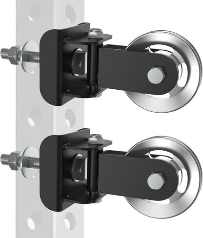 Aluminum Alloy Rotating Pulley Attachment for 3×3 Power Racks Heavy-Duty Cable Pulley with 180° Pivot Smooth CNC Machined Wheel Bolt-On Cable Station Upgrade for Home Gym in Kuwait