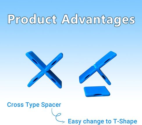 Professional Paving Spacer 5/8 inch Height Leaving 1/8 inch width Gap Leveling spacer 50 pcs per bag for Uniform Brick and Stone Joints in Patio, Walkway, and Driveway Installation (Blue) in Kuwait