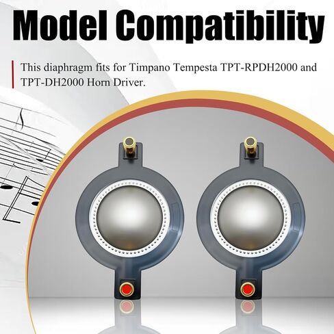 قطعتان من استبدال الحجاب الحاجز لسائق قرن Timpano Tempesta - يناسب TPT-RPDH2000 وTPT-DH2000 in Kuwait