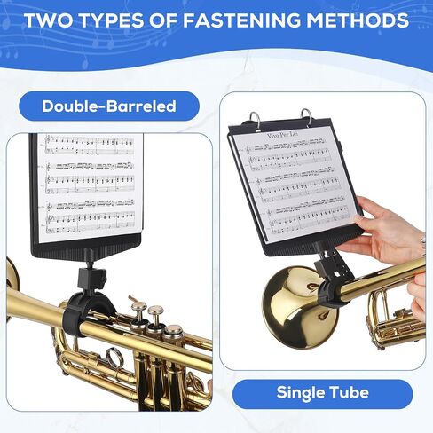 Trumpet Marching Lyre 2 in 1 Adjustable Trumpet & Snare Drum Marching Band Lyre, Music Flip Folder with 10 Double-Sided Folio Pages Marching Band Accessory in Kuwait