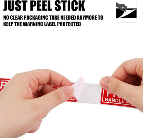 1" X 3" Fragile Handle with Care Warning Stickers for Shipping Moving and Packing, 500 Pcs Permanent Adhesive Labels, 1 Roll in Kuwait