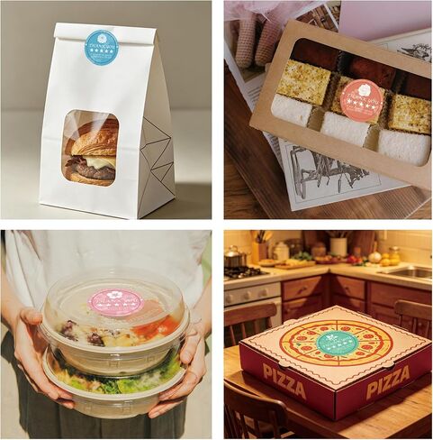 300 Pcs 5 Star Thank You Stickers 2 inch Food Delivery Labels | 300 Tamper Evident 5 Star Labels | 2.36" Round | 5 Colors | Pizza Takeout Grocery Bag Delivery Thank You Stickers in Kuwait