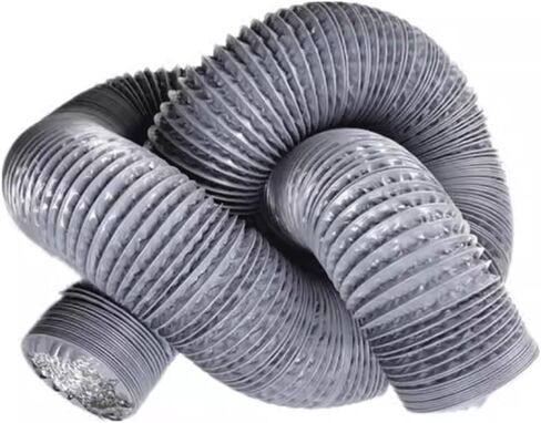 Retractable PVC Ducting Hose 19.7ft (600cm) for Portable Industrial Ventilation & Exhaust – Flexible Vent Hose for Workshops & Equipment Airflow Solutions in Kuwait