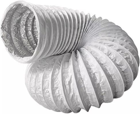 Flexible PVC Ducting Pipe with Aluminium Foil Lining, 16cm Air Vent for Tumble Dryer & Cooker Hood Extractor Fan, Universal Fit, Durable & Heat Resistant in Kuwait