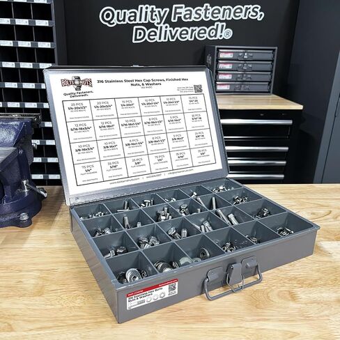 316 Stainless Steel Hex Cap Screws, Finished Hex Nuts, & Washers - 570+ Pieces in Kuwait