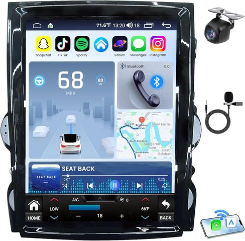 ترقية 8+128G راديو لـ Chevy Malibu 2013 2014 2015 2016 Limited: HD Touch Screen Carplay Android Auto Tesla Style Car Stereo Accessories FM AM 5Gwifi GPS Camera 36eq BT5.0 in Kuwait
