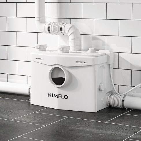 مضخة مرحاض Upflush Macerator بقدرة 1500 وات مع شفرة طحن شديدة التحمل، ونظام مضخة مياه الصرف الصحي 2800 جيجا في الساعة، ورفع 32.8 قدمًا، و4 مداخل مياه ومنافذ مزدوجة للحمام في الطابق السفلي، والحوض، والدش، والغسيل in Kuwait