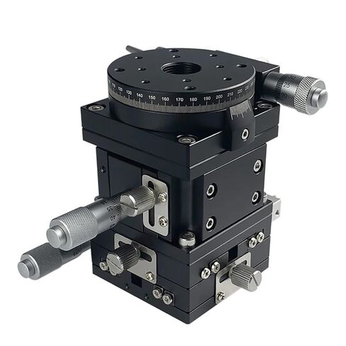 XYZR محور 60 × 60 مللي متر LTP60-LM/LM-2 طاولة منزلقة على شكل حرف V 4-محور منصة الضبط الدقيق دليل خطي 1 قطعة (LTP60-LM) in Kuwait