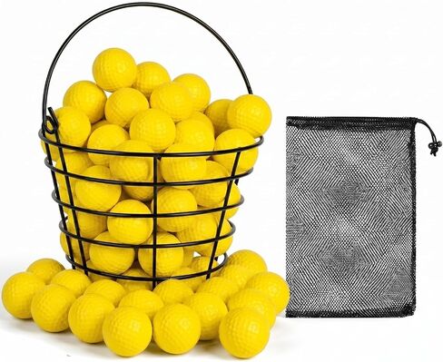 ZenNex 80 Pcs Foam Golf Practice Balls，Lifelike Touch, Durable Construction, Restricted Flight Distance, Ideal for Indoor and Outdoor Practice and Party Decoration in Kuwait