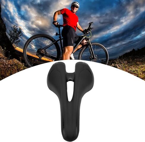 Tissting Carbon Bike Seat,160g/5.6oz Carbon Fiber Bike Saddle Mountain Road Bike Cycling PU Leather Hollow Saddle Cushion, Lightweight Race Bicycle Seat for Men Women in Kuwait