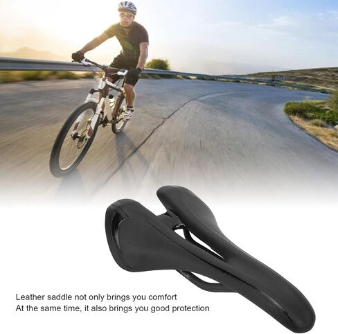 Tissting Carbon Bike Seat,160g/5.6oz Carbon Fiber Bike Saddle Mountain Road Bike Cycling PU Leather Hollow Saddle Cushion, Lightweight Race Bicycle Seat for Men Women in Kuwait