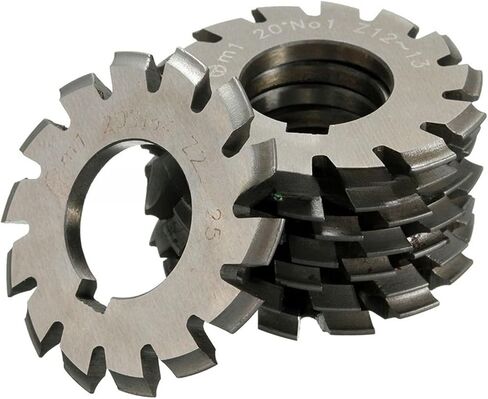 HSS Gear Mill Cutters Milling Cuttering M1 M1.25 M1.5 M1.75 M2 M2.25 M2.5 M3 HSS Involute Gear Modulus PA20 Degrees NO.1-NO.8(8PCS(NO.1-NO.8)_M2.75) in Kuwait