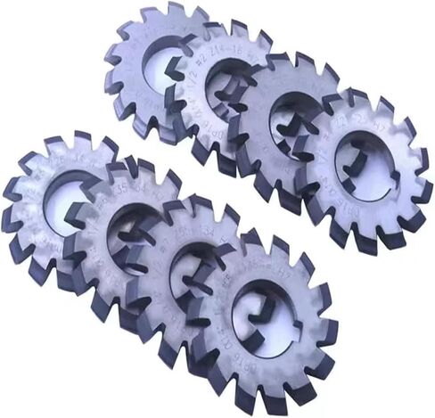 HSS والعتاد مطحنة القواطع DP24 DP22 DP20 DP18 DP16 DP14 DP12 DP10 DP8 1-8 # 8 قطعة/المجموعة PA14.5 HSS والعتاد طحن القاطع (DP18 1-8 8 قطعة) in Kuwait