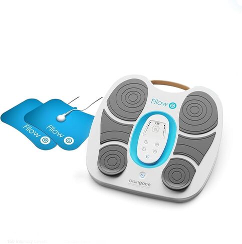 Paingone Fllow Arthro - Pain Relief Device for Feet & Legs – 150 Intensity Levels, 25 Waveform Patterns, Wireless Remote Control, 36-Hour Battery Life, Adhesive Pads for Targeted Knee & Leg Relief in Kuwait