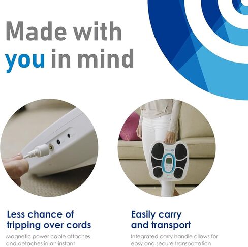 Paingone Fllow Arthro - Pain Relief Device for Feet & Legs – 150 Intensity Levels, 25 Waveform Patterns, Wireless Remote Control, 36-Hour Battery Life, Adhesive Pads for Targeted Knee & Leg Relief in Kuwait