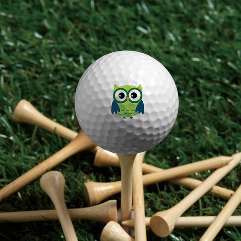 PLIGREAT 2 Sheets Golf Ball Marker Stickers 32 Pcs Colorful Owl Theme Golf Ball Marking Decals for Identify Golfer Balls Waterproof Markers Golfer Gift Golfing Accessories in Kuwait