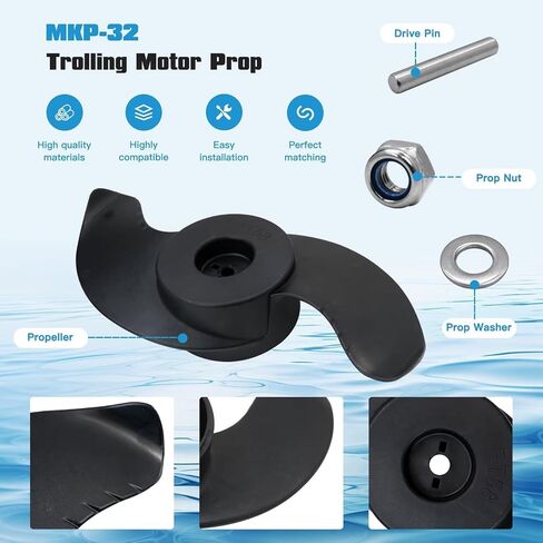 for Minn Kota Replacement Prop MKP-32 - Fits 46-70LB Thrust Motors (2005 to Present Models) in Kuwait