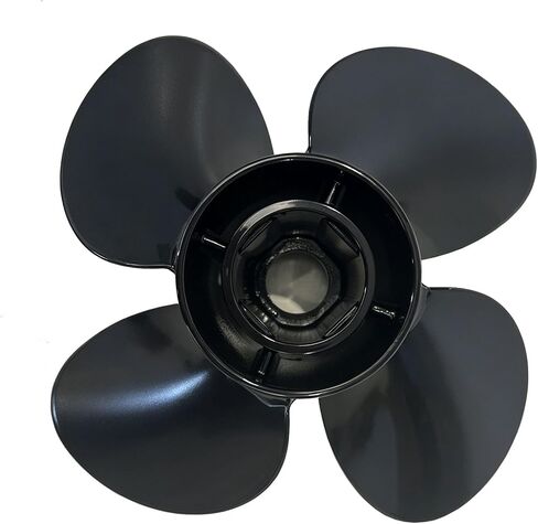 مروحة القارب للزئبق الخارجي 60HP-140HP القوة 75HP-150HP 15 أسنان خدد 12 1/2x19 /المروحة الخارجية لمحرك محرك ميركوري 48-8M8026600 4 شفرات RH (تتضمن مجموعات محور 835257K1) in Kuwait