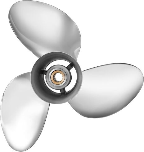 مروحة قارب خارجية من الفولاذ المقاوم للصدأ 16 × 21 1/2 لمحركات سوزوكي 150-300HP، 15 سنًا خددًا، 3 شفرات، 990C0-00810-215، متوافقة مع سوزوكي 150HP 175HP 200HP 225HP 250HP 300HP، RH in Kuwait