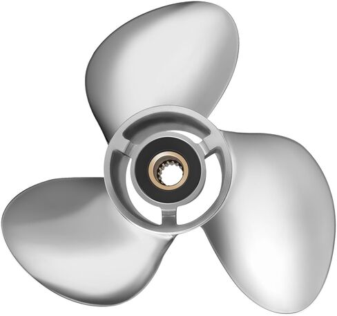 مروحة قارب خارجية من الفولاذ المقاوم للصدأ 16 × 21 1/2 لمحركات سوزوكي 150-300HP، 15 سنًا خددًا، 3 شفرات، 990C0-00810-215، متوافقة مع سوزوكي 150HP 175HP 200HP 225HP 250HP 300HP، RH in Kuwait