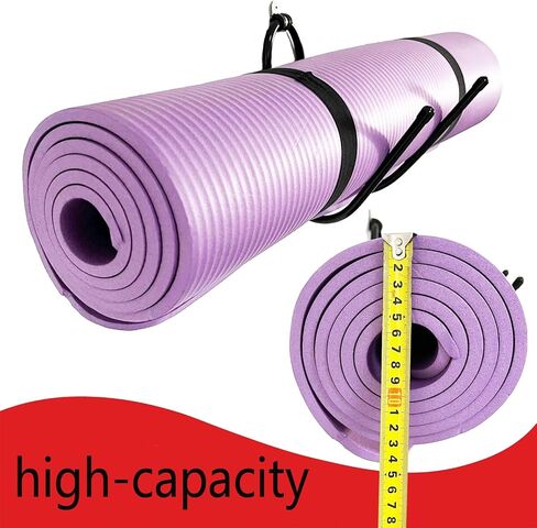 Upgraded large Yoga Mat Holder Wall Mount, Metal Storage Rack for Yoga Mat/Wheels, Foam Roller etcs, Wall Rack Organizer Hooks for Hanging Stretching Strap & Resistance Bands, Yoga Room/Home Gym Decor in Kuwait