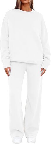 Sweatsuits النساء 2 قطعة الزي المسار الدعاوى بلون البلوز هوديي مباراة Sweatpants واسعة الساق ملابس الخريف الشتاء in Kuwait
