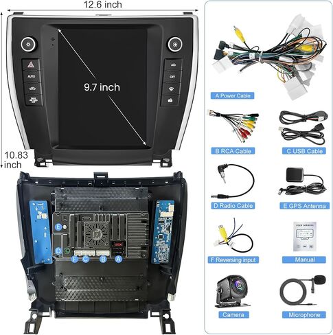 8Core+ Android 14 Car Radio for Toyota RAV4 2014 2015 2016 2017 2018 (Only Support Auto A/C), 10.4 Inch 4GB+64GB RAV4 Stereo with Carplay & Android Auto,GPS Navigation & DSP Setting in Saudi Arabia