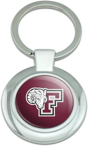 Fordham University Primary Logo Keychain Classy Round Chrome Plated Metal in Kuwait