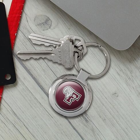 Fordham University Primary Logo Keychain Classy Round Chrome Plated Metal in Kuwait