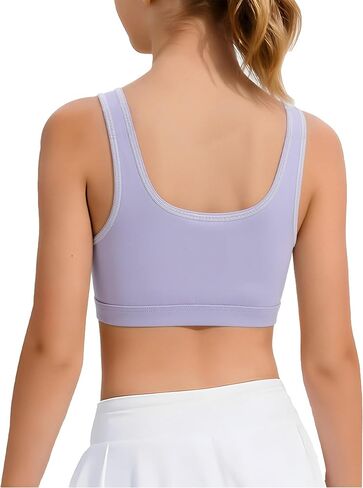 Girls Training Bras Soft Seamless Sports Bra for Kids Comfort Crop Cami Underwear with Wide Straps in Saudi Arabia