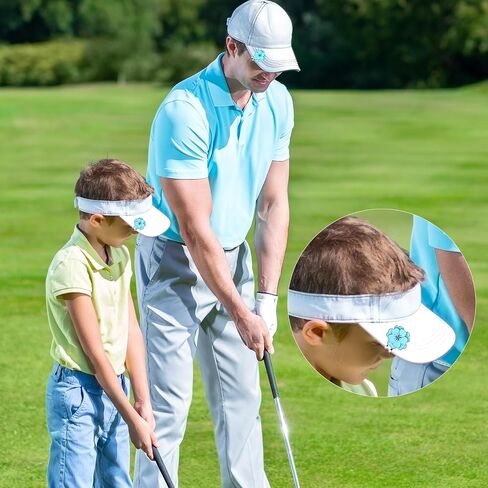 6 Pcs Magnetic Golf Ball Marker with Hat Clip Set, Flower Shape Strong Magnet Golf Markers, Golf Bag Cap Accessories for Men Women Golfers, Ideal Gift for Golf Enthusiasts in Kuwait