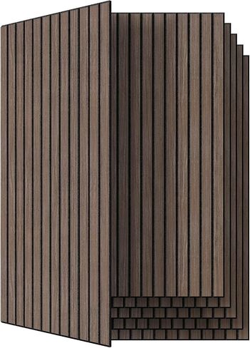 UMIACOUSTICS 6 حزم لوحة حائط صوتية، 47.2 × 23.6 بوصة لوحة صوت مزخرفة لمعالجة صدى الصدى، جوز عميق in Kuwait