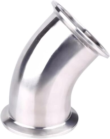 Tri-Clamp Φ19Φ25Φ32Φ38mm OD 50.5mm 45°Elbow Sanitary 304 Stainless Steel 45°Quick-Connect Elbow(38mm) in Kuwait