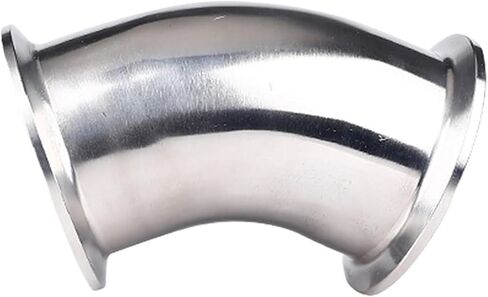 3"(76mm) OD91mm, 45 degree Pipe Bend, Tri-clamp Connection Elbow Pipe Fitting,SS304 in Kuwait