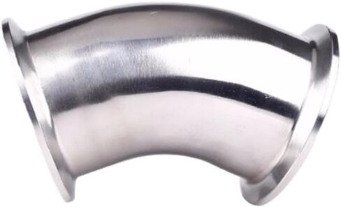 Tri-Clamp Φ57Φ63mm OD 77.5mm 45°Elbow Sanitary 304 Stainless Steel 45°Quick-Connect Elbow(57mm) in Kuwait