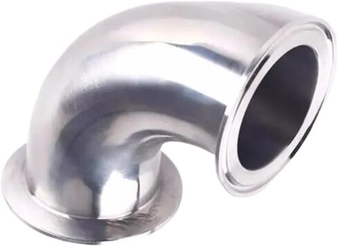 Tri-Clamp Φ89mm OD106mm 90°Elbow Sanitary 304 Stainless Steel 90°Quick-Connect Elbow in Kuwait