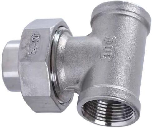1 قطعة 304 الفولاذ المقاوم للصدأ 3-Way Welding Union Tee Pipe Fittings، مقاسات 1/2 بوصة إلى 2 بوصة لتطبيقات المياه والنفط والغازات (1 بوصة) in Kuwait